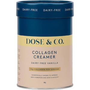 Dose & Co Dairy-Free Collagen Creamer - Vanilla 340G, Vanilla