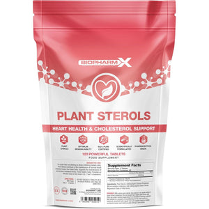 High Strength Plant Sterols 2400Mg per Serving (120 Vegan Tablets) Beta-Sitosterol Formula to Lower Cholesterol - Heart & Cardiovascular Support – Suitable for Vegans