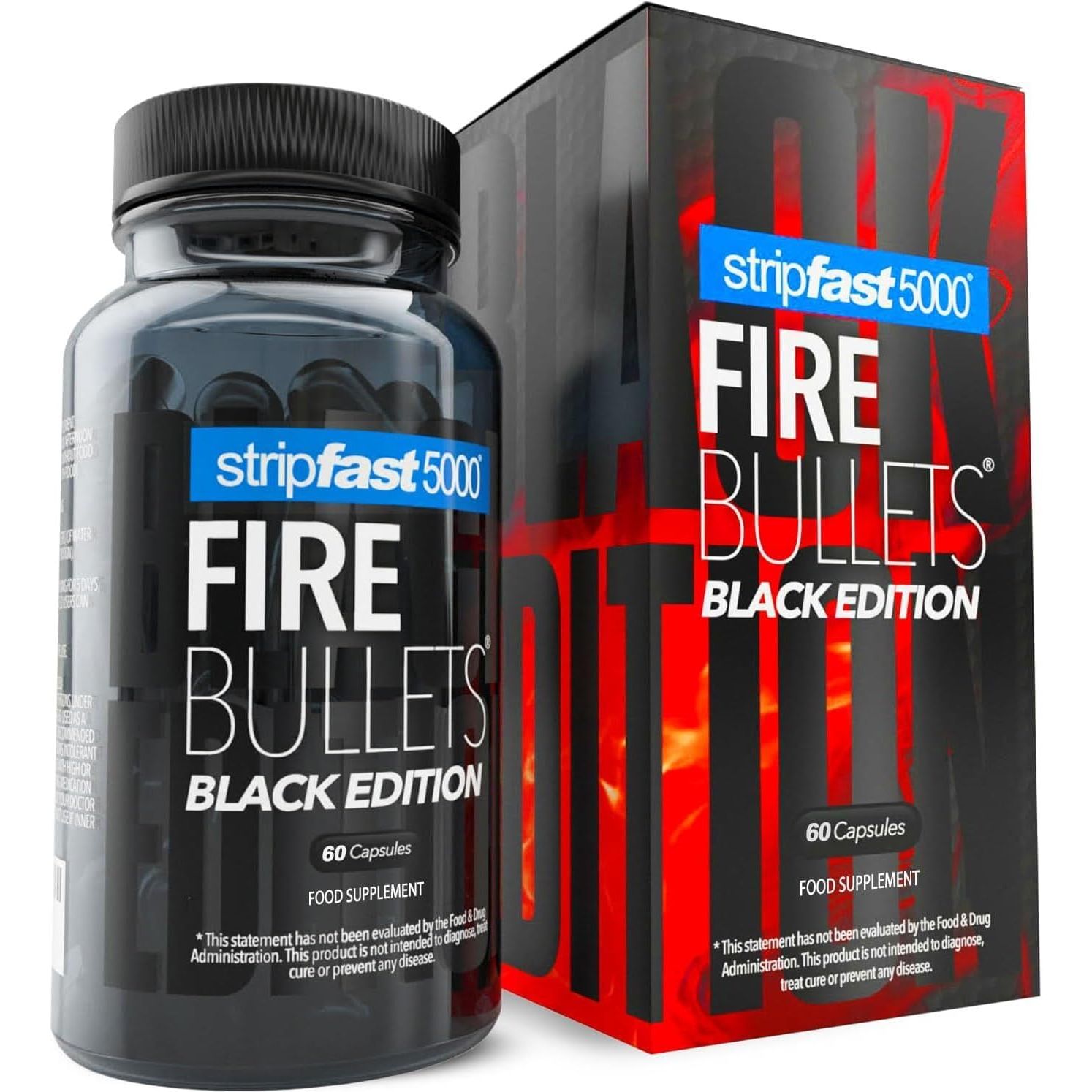 Fire Bullets Max Strength Black Edition for Women and Men - Pack of 1