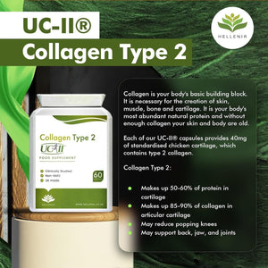 UC-II® Collagen Type 2-40Mg - 60 Capsules | Joint Support | Manufactured in the UK