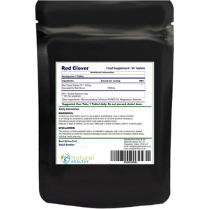 Red Clover Extract Tablets 1000Mg (60 Tablets) Natural Supplement - Vegan Friendly