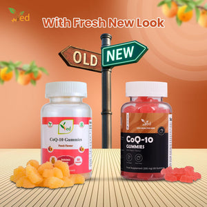 Ved Co Enzyme Q10 Gummies | Support Healthy Heart and Muscles, Promote Cellular Energy, Super Antioxdiant | Vegetarian & Vegan for Men and Women- 60 Chews 30 Days’ Supply