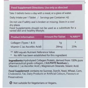 AHS Super Collagen plus C Tablets - Pack of 250 Tablets (Also 120 + 90 Counts) 3 Sizes! 6000MG per Serving with Added Vitamin C - Healthy Skin, Nails & Hair
