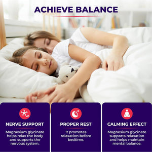 Magnesium Glycinate Gummies for Kids & Adults - High Strength Magnesium Glycinate 400Mg with Malate, Zinc, D3, B6 & Taurine – Blueberry & Raspberry Flavours – Sleep, Focus & Relaxation – 120 Chews