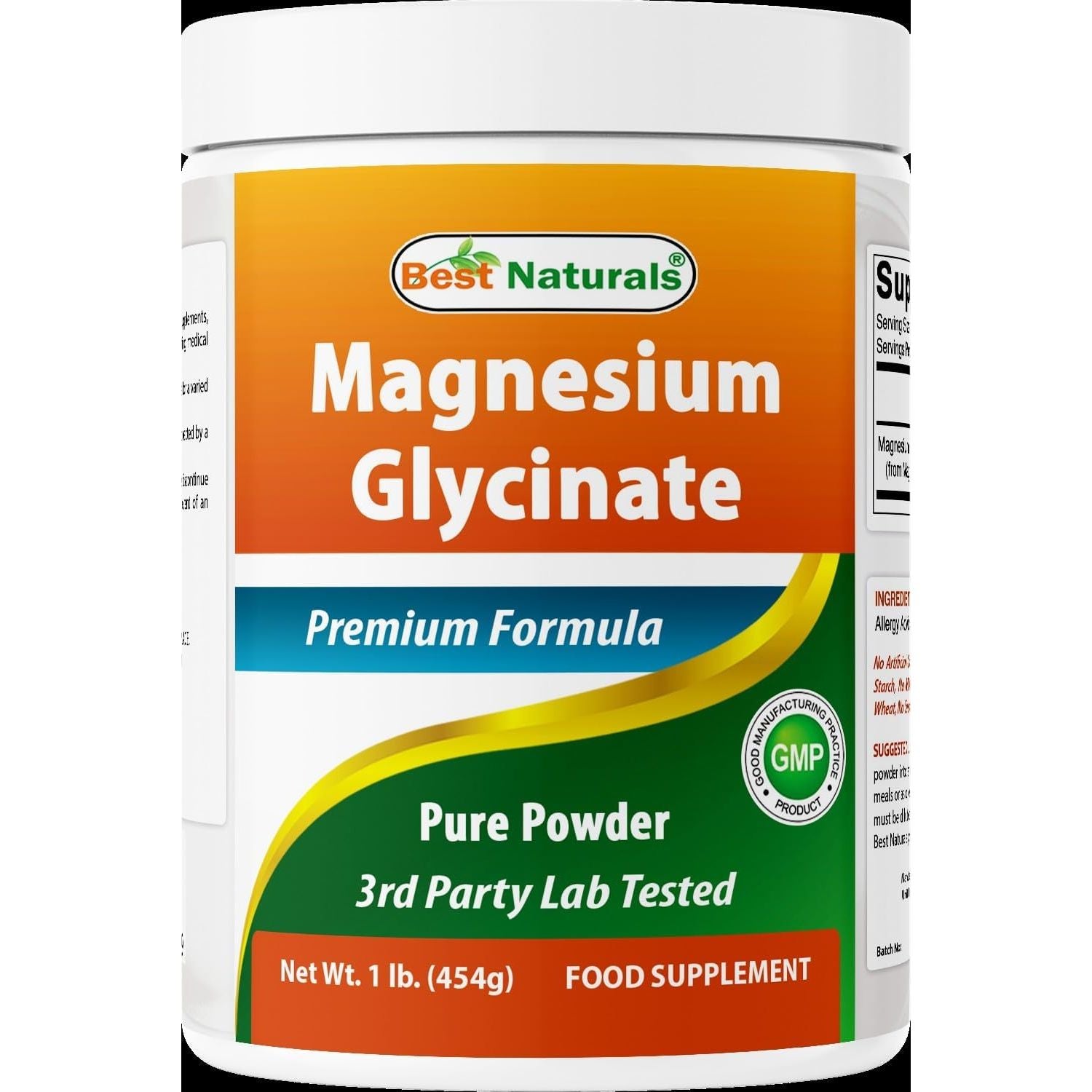 Best Naturals Magnesium Glycinate Powder - 1 Pound (1 LB (Pack of 1))