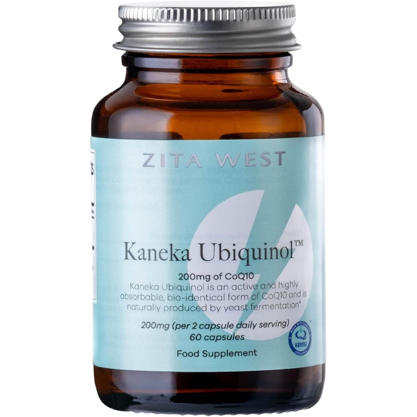 Zita West Kaneka Ubiquinol 200Mg (From 2 Capsules) - Premium Coq10 Supplement for Fertility, Energy & Overall Health - 60 Capsules (1 Month Supply)