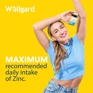 Vegan Vitamin C and Zinc by Wellgard - Maximum Recommended Daily Intake of Zinc, Made in UK