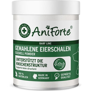 Aniforte Egg Shell Powder 250G Calcium for Dogs & Cats - Natural Calcium Source, Supports Bones & Teeth, Egg Shell Powder for Barf, High Bioavailability