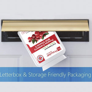 Double Strength Cranberry Tablets 10,000Mg I 90 Cranberry Tablets High Strength with Added Vitamin C I Made in the UK by Prowise Healthcare