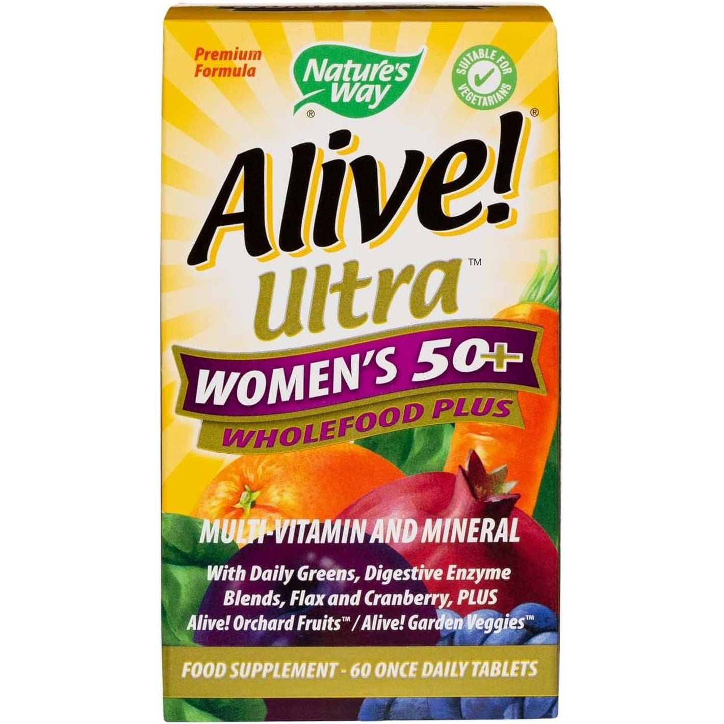 Alive! Ultra Women'S 50+ Wholefood plus Multivitamins - 60 Tablets