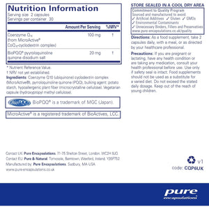 Pure Encapsulations Coq10 – SR with PQQ - Protects from Oxidative Stress, Supports Immune System - 60 Capsules