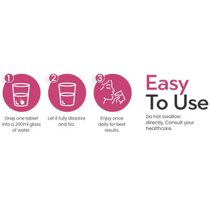 Ayaani Glutathione Glow+ 1200Mg - Effervescent Beauty Tablets with Vitamin C, Hyaluronic Acid & Alpha Lipoic Acid - Skin Brightening & Antioxidant Support - Strawberry Flavour - 20 Tablets