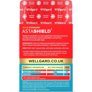 Wellgard Vegan 8Mg Astaxanthin Supplement - Natural Astaxanthin, Not Synthetic, High-Strength Astaxanthin with Vitamin D3
