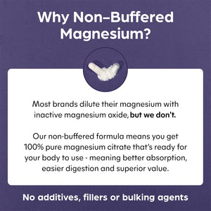 Purolabs Magnesium Citrate - High Strength Non-Buffered Magnesium - Superior Absorption for Sleep, Energy & Muscle Function - Vegan - Clean Formula - 90 Capsules