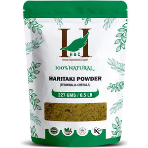 Natural Haritaki Powder (Terminalia Chebula) for Good Digestion 0.5 LB / 8 Oz (227 GMS)- Processed in FDA Registered Facility