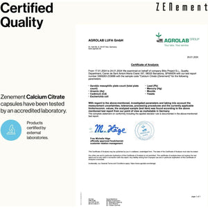 Calcium Citrate with Vitamin D3 and K2 - for Healthy Teeth, Bones and Muscles - Formulated with Enhanced D3 and K2 - Highly Absorbable - 120 Vegetarian Capsules