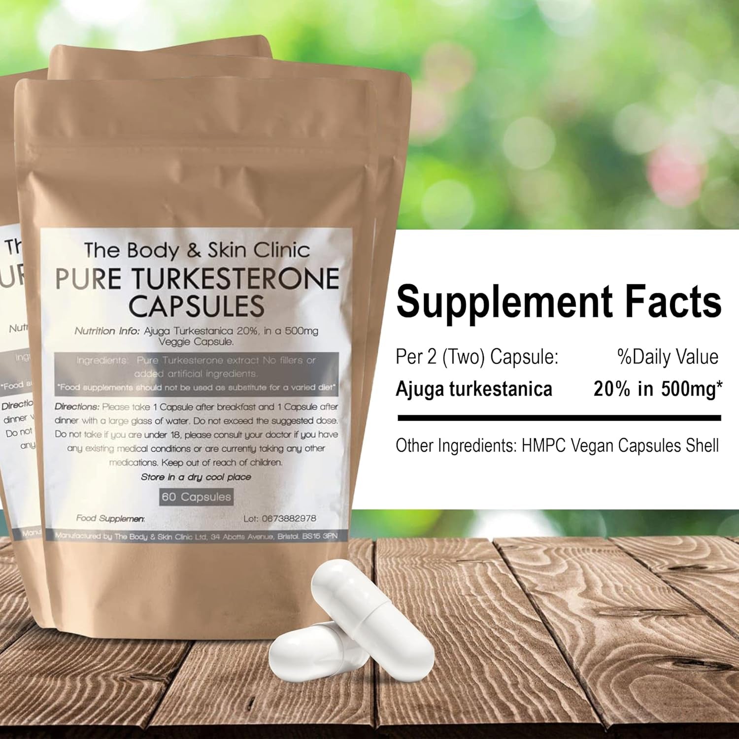 Turkesterone Capsules | Muscle Recovery and Muscle Growth Supplement | Super Strength 1000Mg per Serving | 60 Capsules