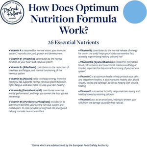 Patrick HOLFORD Optimum Nutrition Formula/The Ultimate, Multi-Vitamin & Mineral Supplement/For Daily & Long-Term Health / 24 Nutrients/Naturally Sourced / 60 Tablets/Vegan/For Women & Men