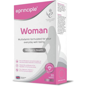 Principle Woman Multivitamin – 30 Tablets | One-A-Day Supplement for Women | with Iron, Folic Acid, Vitamin D & B12 | Supports Energy, Immunity & Hormonal Balance | Made in the UK