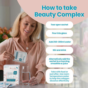 Beauty Complex Collagen Super Supplement by Revive Active - 8 Active Ingredients to Support Skin, Hair & Nails - Marine Peptides, Hyaluronic Acid, Vitamin C, Phytoceramides & Biotin 30 Day Supply