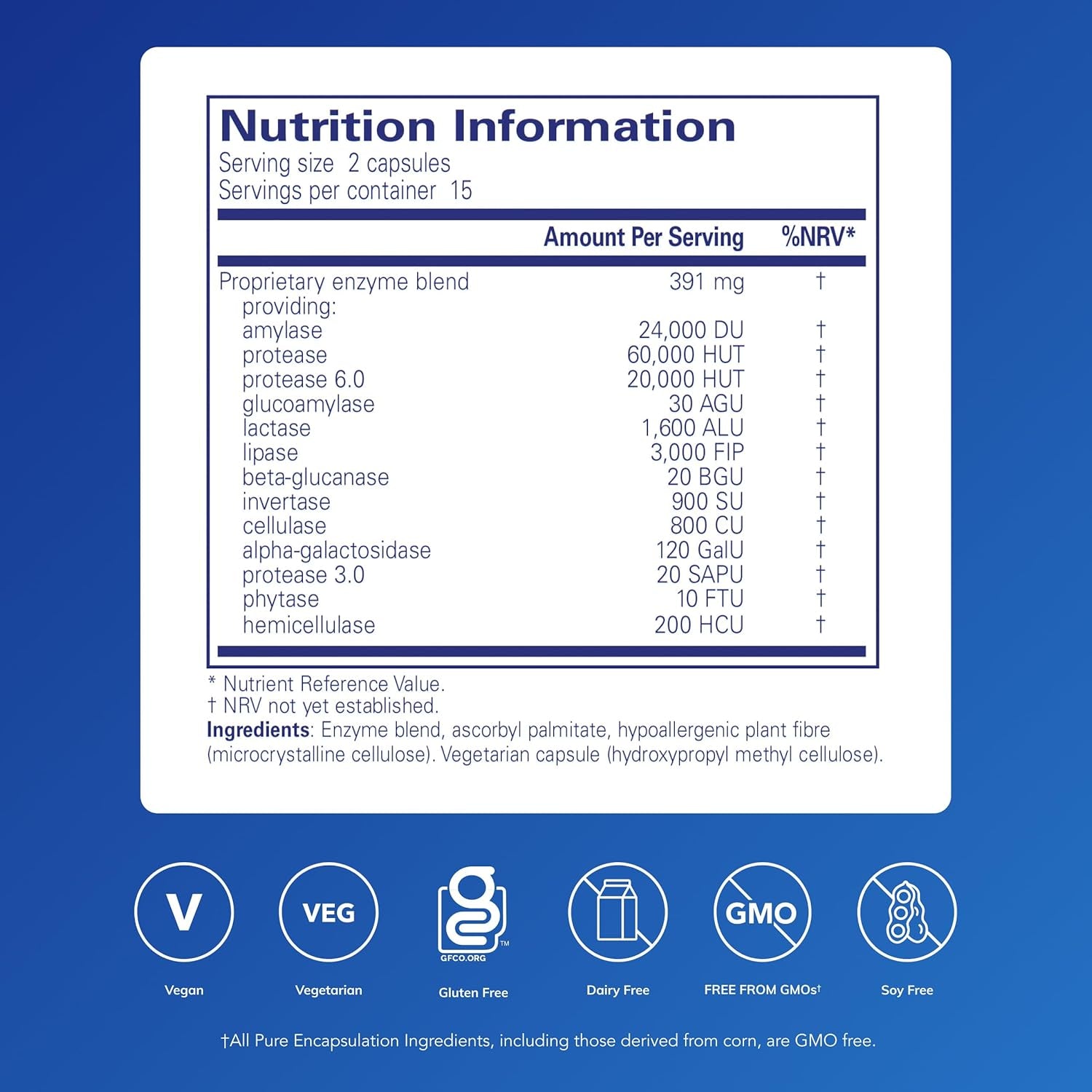 Pure Encapsulations Digestive Enzymes Ultra Vegetarian - Supports Nutrient Absorption - 30 Capsules