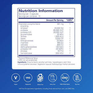 Pure Encapsulations Digestive Enzymes Ultra Vegetarian - Supports Nutrient Absorption - 30 Capsules