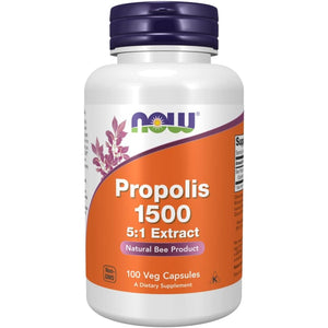 Now Foods, Propolis 1500 (5:1 Extract), Bee Propolis, 100 Capsules, Soy Free, Gluten Free, Non-Gmo