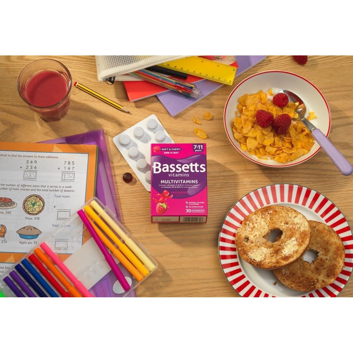 Bassetts Vitamins 7-11 Years Raspberry Flavour Multivitamins 30 Gummies