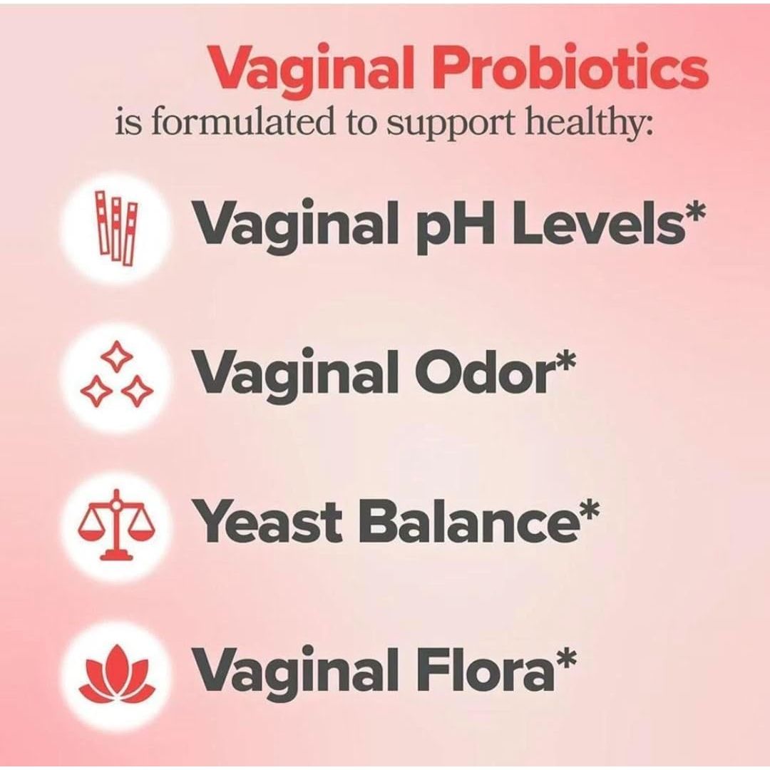 URO Vaginal Probiotics for Women Ph Balance with Prebiotics & Lactobacillus Blend - Womens Health Supplement - Promote Healthy Vaginal Odor & Vaginal Flora, 60 Count (Pack of 1)