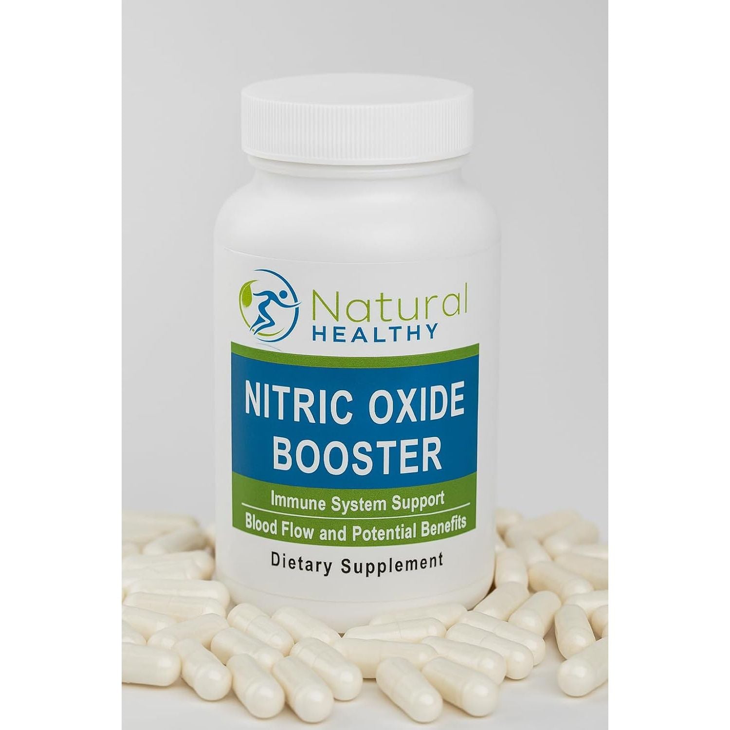 Nitric Oxide 120 Capsules - Nitric Oxide Booster - Vegan Capsules - Enhance Performance and Blood Flow
