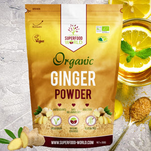 Organic Ginger Powder - Powerful anti Inflammatory & Antioxidant - Ideal for Cooking and Tea - Ginger Root Powder 300G