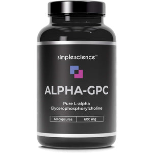 Simple Science Alpha GPC 600Mg X 60 Servings | >99% Pure Α-Gpc | Lab Tested | Choline Supplement | Nootropic for Brain Support, Focus, Memory, Mood & Energy | 100% Natural & Non-Gmo