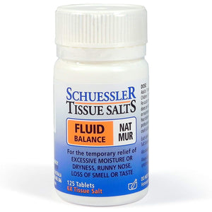 Schuessler Tissue Salts 125 Tablets - NAT Mur - No 9 - Fluid Balance