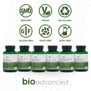 Naturesplus Bio Advanced Liver Support - Liver Health Supplement with Turmeric, Artichoke, Milk Thistle, Dandelion, Choline and Methyl Bs - Gluten, Dairy and SOYA Free - Vegan, 60 Capsules