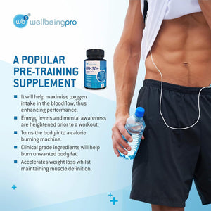 WBP Eph30+ - Advanced Energy Complex - Super Strength Keto Diet & Weight Loss Tablets - Vegan Friendly Thermogenic Metabolism Booster - GMP Certified UK Made Supplement - 100 Tablets