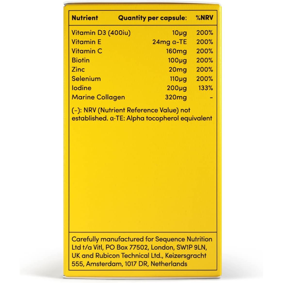 VITL Hair, Skin & Nails + Collagen, a Dose of Classic Complexion Heroes Such as Collagen, Vitamin E, Biotin and Zinc | 30 Capsules