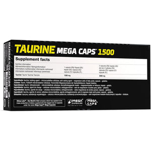 OLIMP SPORT NUTRITION Olimp Labs Taurine Capsules, 1500 Mg, Pack of 120 Mega Capsules