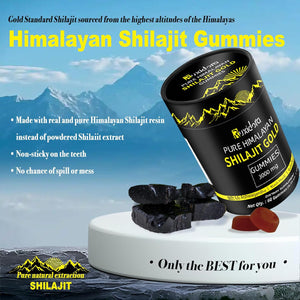 Shilajit Gummies for Men & Women,Pure Himalayan Shilaljit Gold Gummies Rich in Ashwagandha Gaulshura Fulvic Acid 85+ Trace Minerals for Men,Women, Non-Gmo| Natural & Organic|60 Gummy