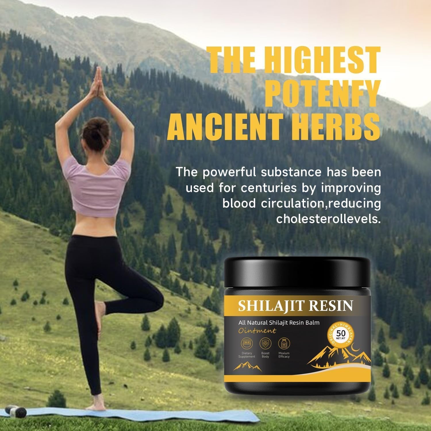 Pure Shilajit Himalayan Resin, Gold Seal Pure Shilajit Enriched with Acid Fulvic, Essential Minerals and 85+ Trace Elements to Boost Energy and Immunity, 50G in a Box of 2.