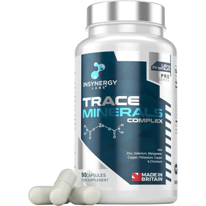 Trace Minerals Complex (Maximum Dose in UK) 3 Month Supply, Trace Minerals Supplements - 90 Capsules Multimineral Tablets Zinc, Iodine, Selenium, Boron, Potassium, Copper