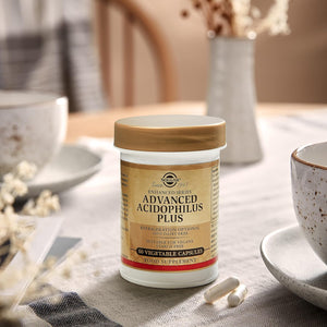 Solgar Advanced Acidophilus plus Vegetable Capsules - Pack of 60 - Supports Digestion - Maintain Healthy Bacteria Levels - Vegan and Gluten Free