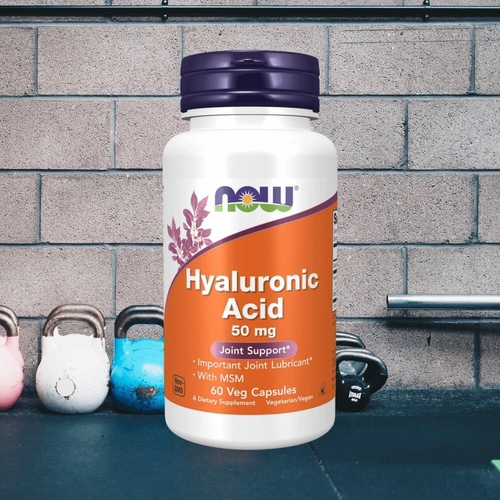 Now Foods Hyaluronic Acid Capsules plus MSM Standard, 50 Mg, 60-Count