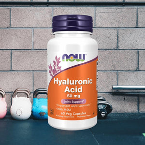 Now Foods Hyaluronic Acid Capsules plus MSM Standard, 50 Mg, 60-Count