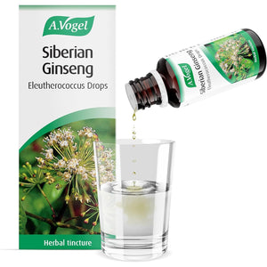 A.Vogel Siberian Ginseng Eleutherococcus Drops | Herbal Food Supplement | Made from Siberian Ginseng Root | Suitable for Vegans | 50Ml