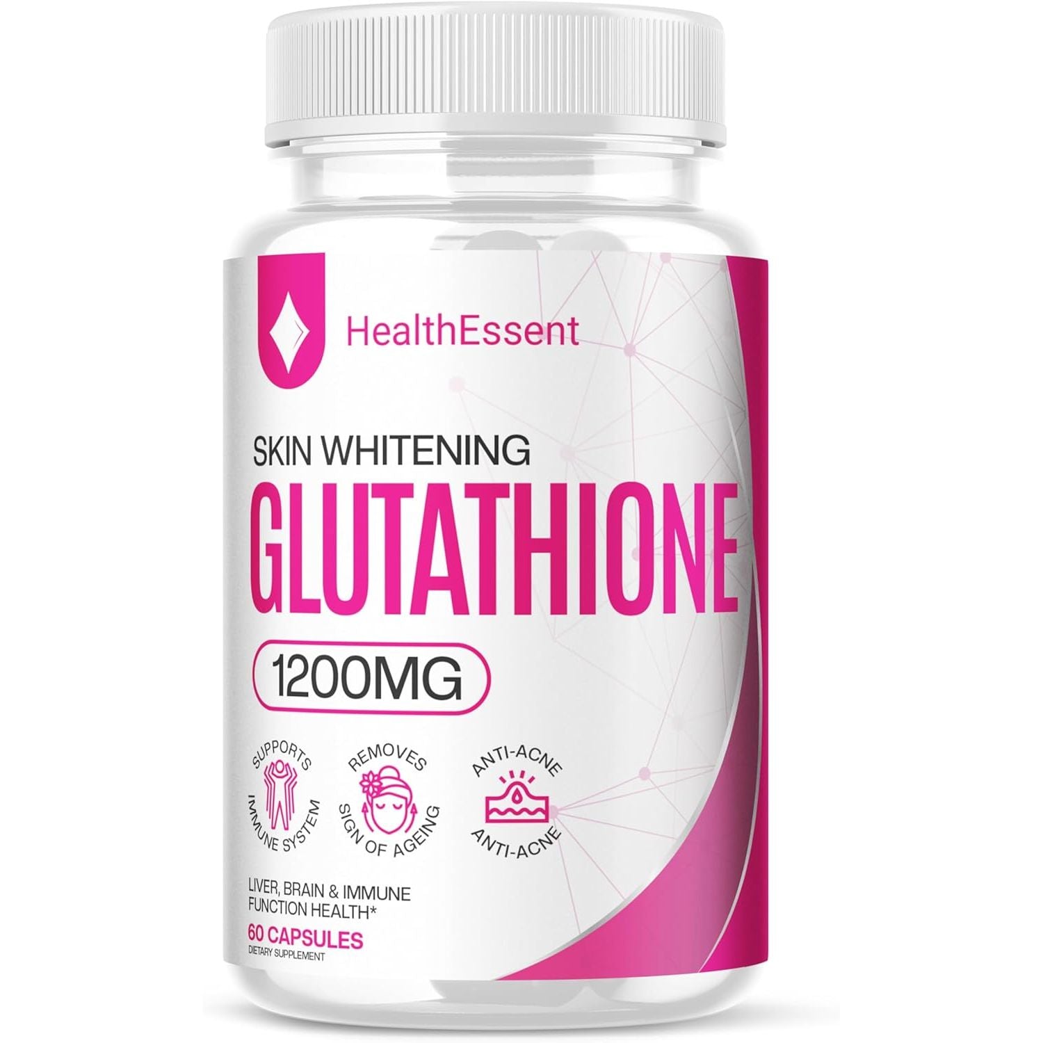 Glutathione Capsules Skin Whitening, +Collagen, Unreduced Glutathione Skin Whitening, Glutathione, Halal - 60 Capsules