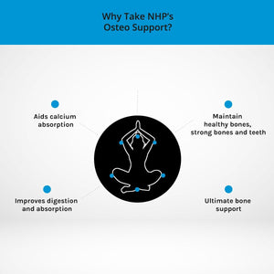 NHP Advanced Osteo Support - Multivitamin Supplement for Healthy Bones with Calcium, Magnesium, Vitamin D3, Zinc, and Digestive Enzymes,Vegan, All-Natural,No Fillers - 90 Vegan Capsules