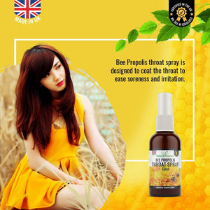 Propolis Throat Spray 50ML, Immune Support & Sore Throat Relief, Natural Answers Bee Propolis Spray with Honey (1 Pack)