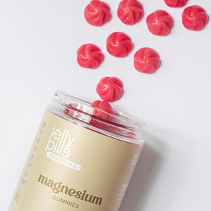 Jelly Pills® 1620 Mg Magnesium Citrate and Vitamin B6-70 Berry Flavoured Vegan Gummies Providing 180 Mg of Magnesium - No Added Sugars - Reduces Tiredness and Fatigue - 5 Weeks Supply