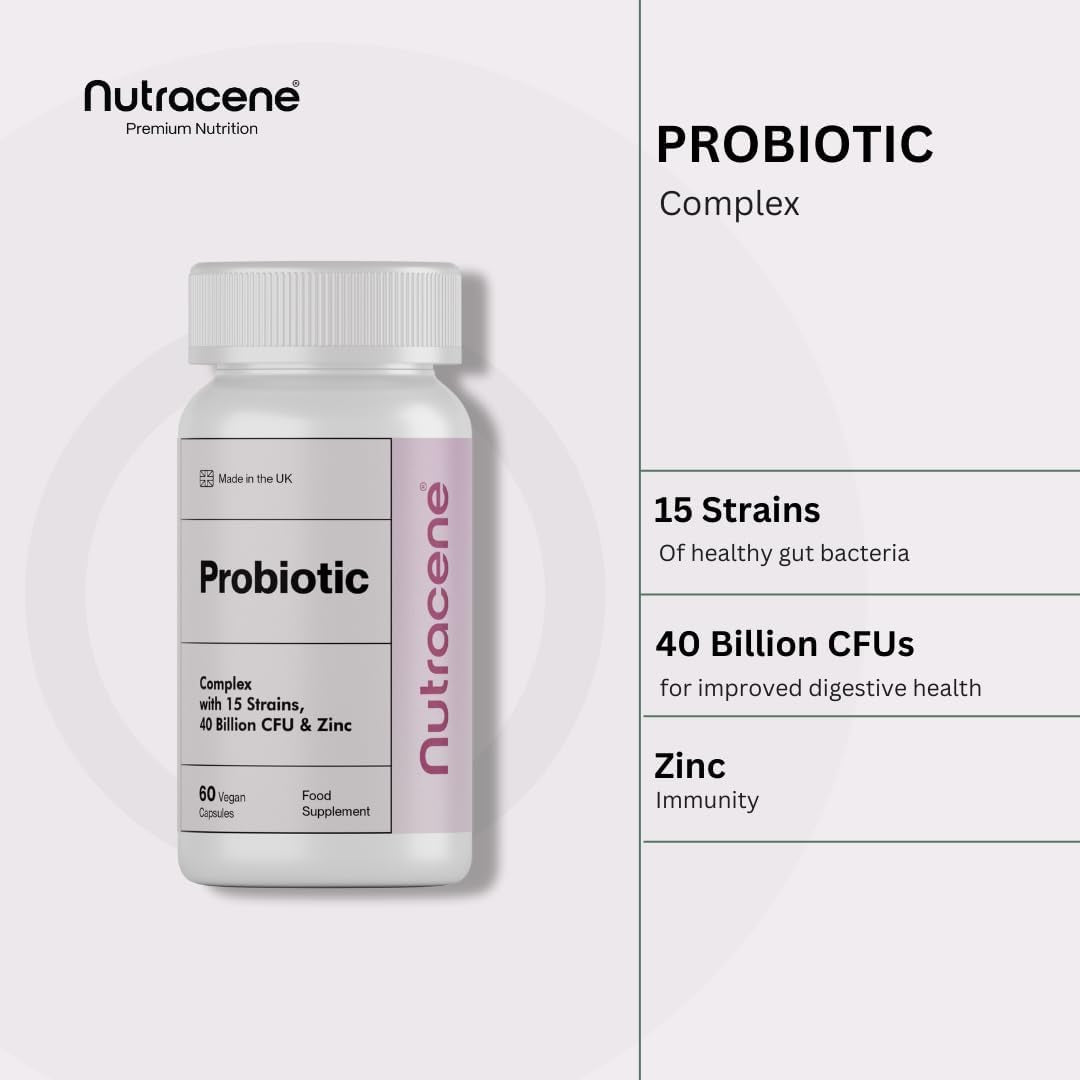 Advanced Probiotics 40 Billion CFU – 15-Strain Formula with 26B Acidophilus – Gut, Immune & Bowel Support – Made in the UK | GMP Standards | Vegan | Non-Gmo | Gluten & Dairy Free