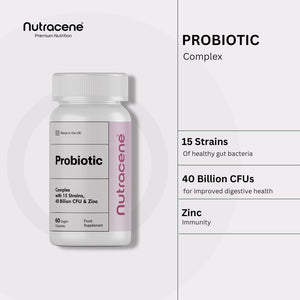 Advanced Probiotics 40 Billion CFU – 15-Strain Formula with 26B Acidophilus – Gut, Immune & Bowel Support – Made in the UK | GMP Standards | Vegan | Non-Gmo | Gluten & Dairy Free